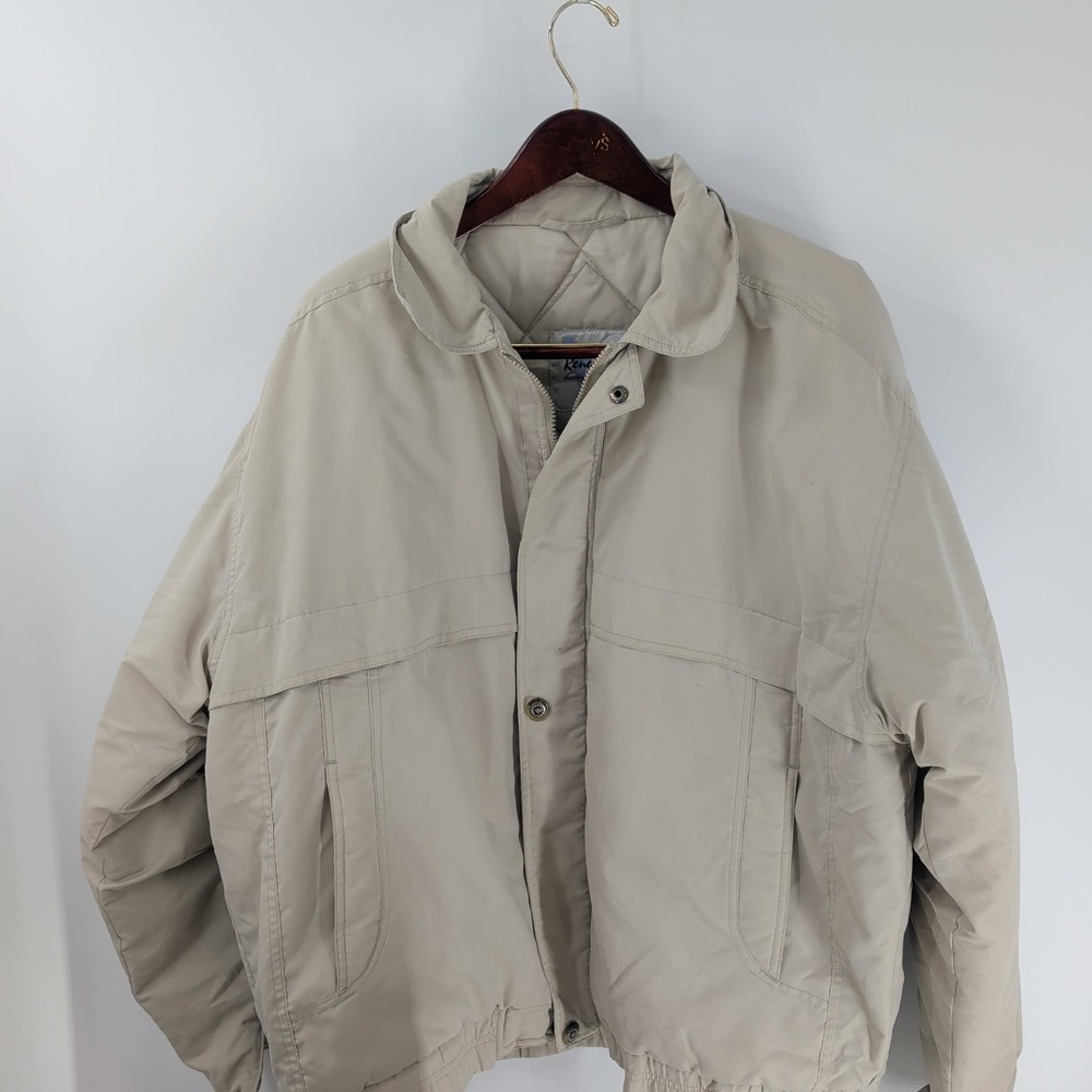 Vintage Renegade Outerwear & Sportswear Full Zip Bomber Jacket Beige Size 2XL